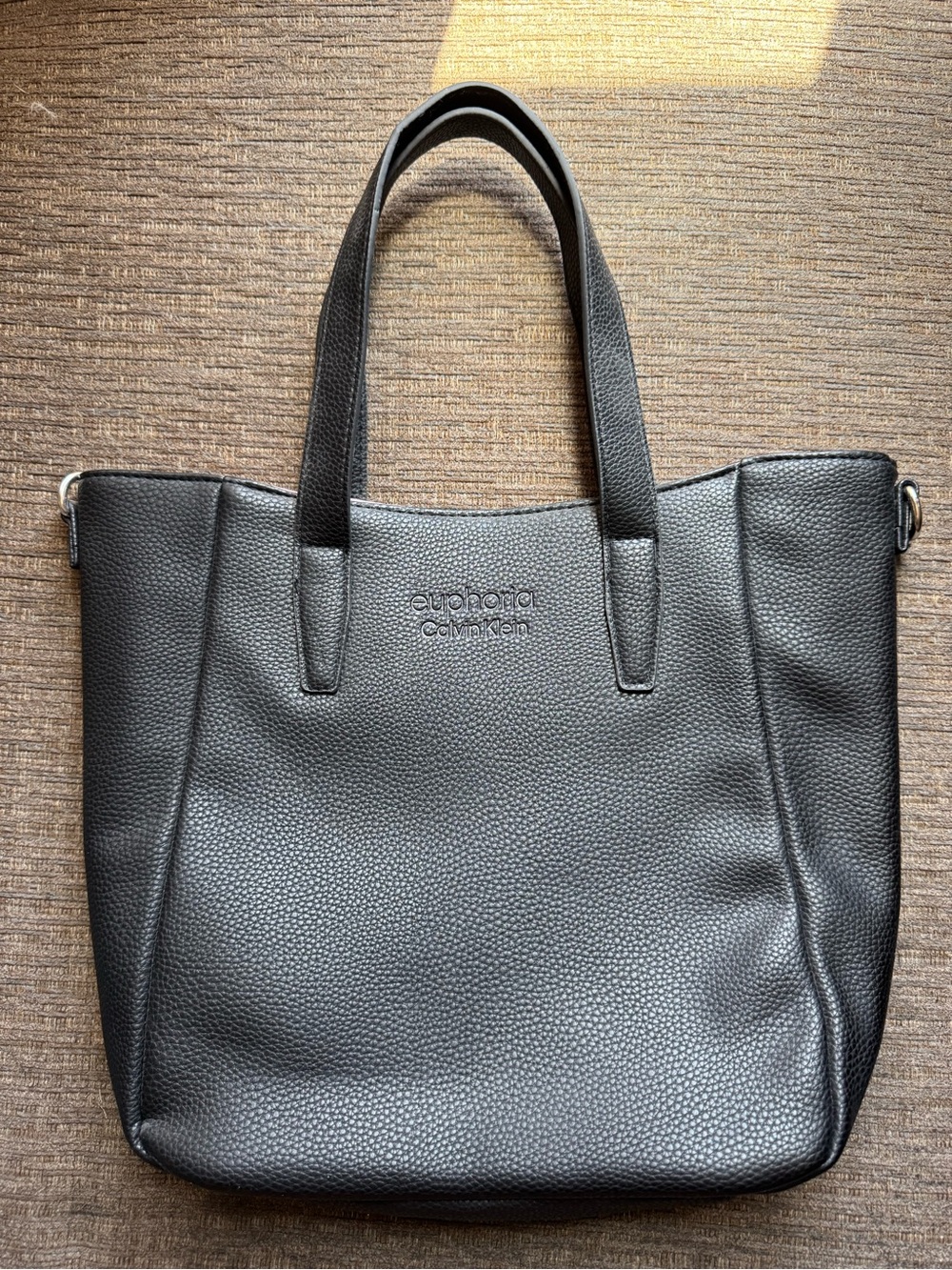 Calvin Klein Black Pebbled Leather Tote